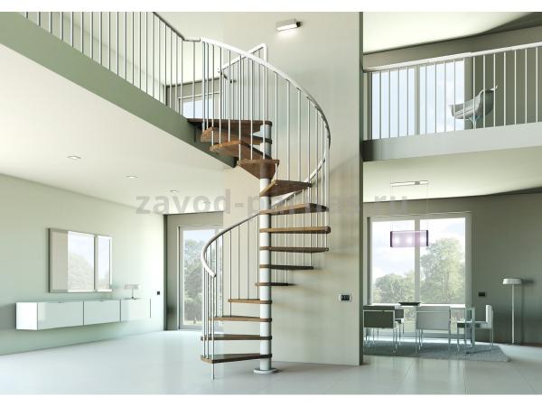 Эстетичная лестница винтовая на второй этаж
