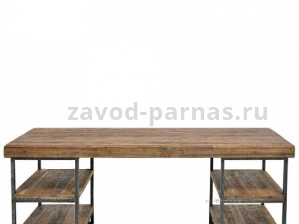 Деревянный столик в стиле лофт с металлом