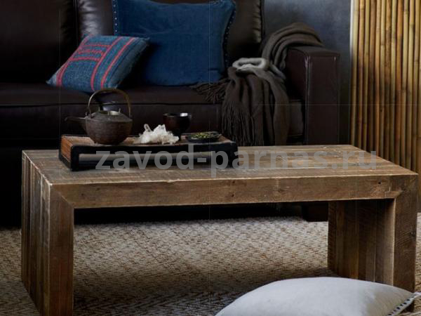 Журнальный стол в лофт стиле из дерева и металла