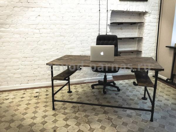 Письменный стол в лофт стиле из металла и дерева